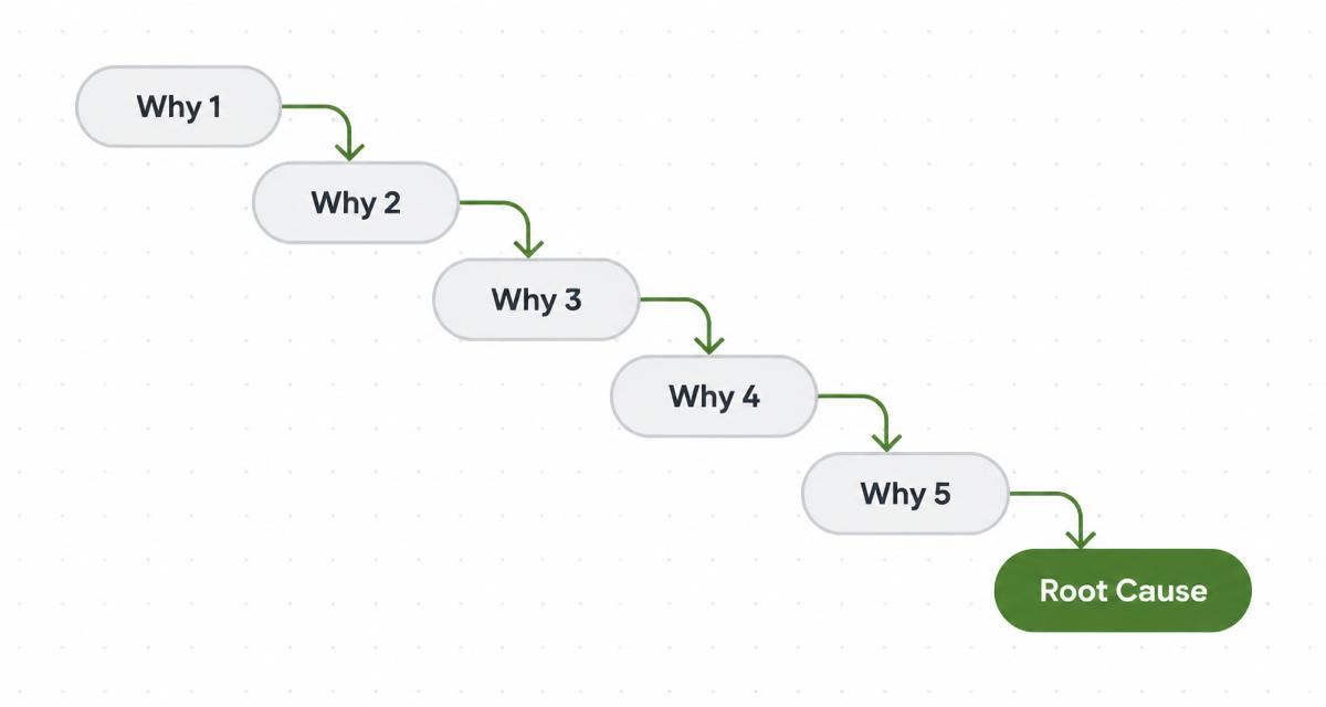 5 Whys Root Cause Analysis: How to Run It on the Plant Floor (With Examples)